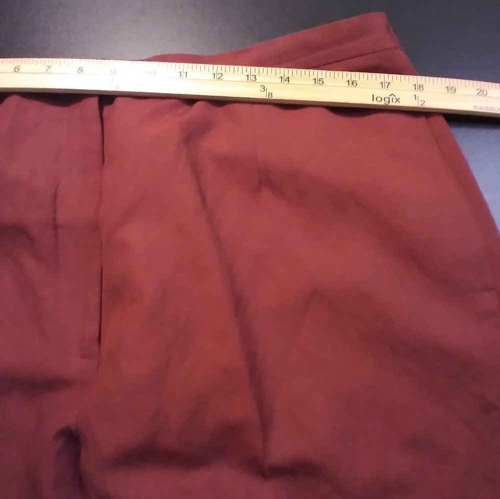 Eddie Bauer Silk And Linen Blend Womens Brown Dress Pants Wide Leg Xl Pockets - Picture 5 of 10